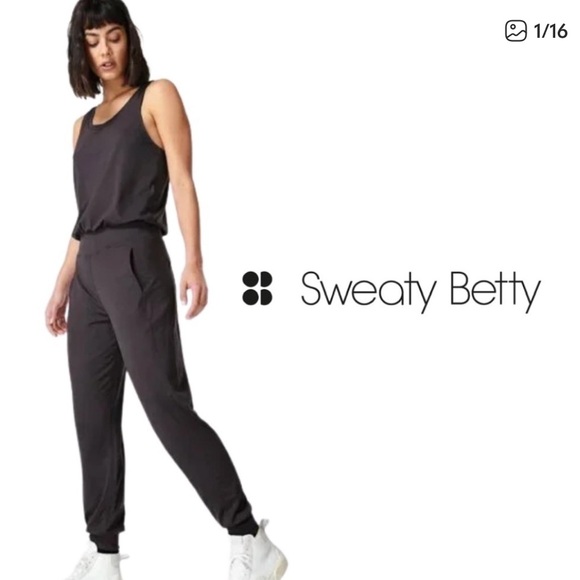 Sweaty Betty Pants - NWT Sweaty Betty Charcoal Gray Sleeveless Tank Jumpsuit